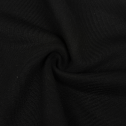 Ткань Футер 3-х нитка, Петля, цвет Черный (на отрез)  в Таганроге
