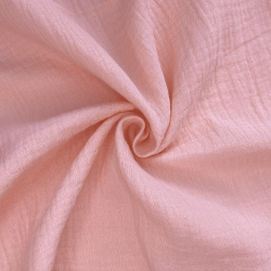 Ткань Муслин Жатый,  Нежно-Розовый   в Таганроге