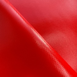 Ткань ПВХ 600 гр/м2 плотная, Красный (Ширина 150см), на отрез  в Таганроге