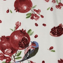 Интерьерная ткань Дак (DUCK), принт &quot;Гранат с птицей&quot; (на отрез)  в Таганроге
