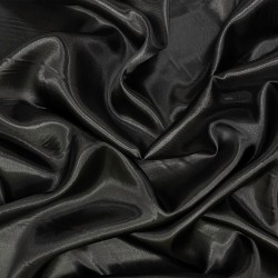 Ткань Атлас-сатин, цвет Черный (на отрез)  в Таганроге
