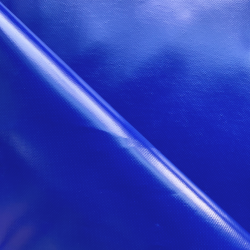 Ткань ПВХ 450 гр/м2, Синий (Ширина 160см), на отрез  в Таганроге